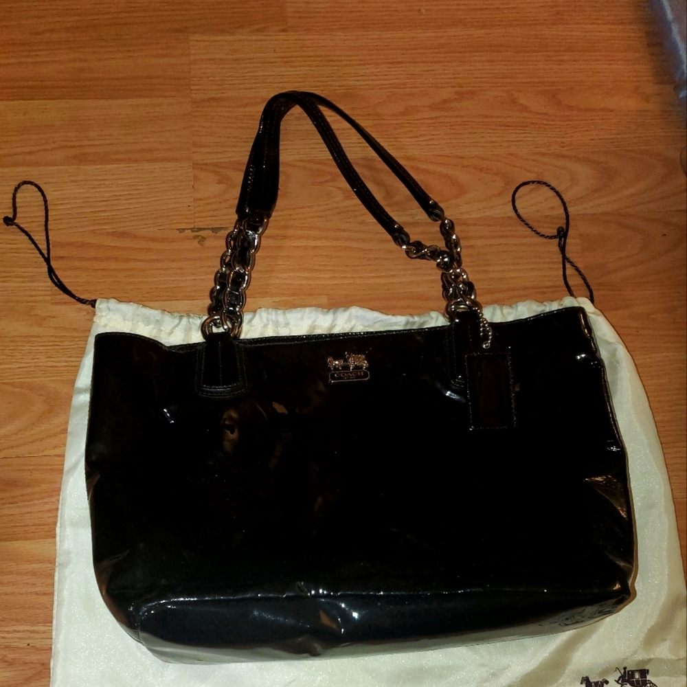 Black Leather Coach Bag